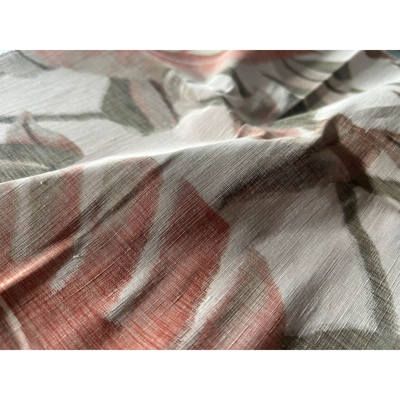 Scalamandre Rainforest Warp Print Terra Cotta Warp Fabric - Brown - Special Order