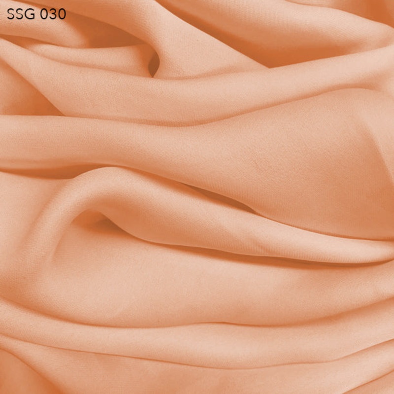 Silk Georgette - Nude Orange