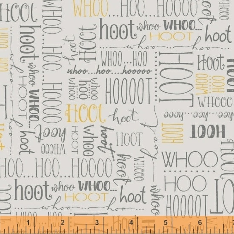 Whoo's Hoo Terri Degenkolb FBTY 51596-7 Light Grey Whoo's Hoo Cotton