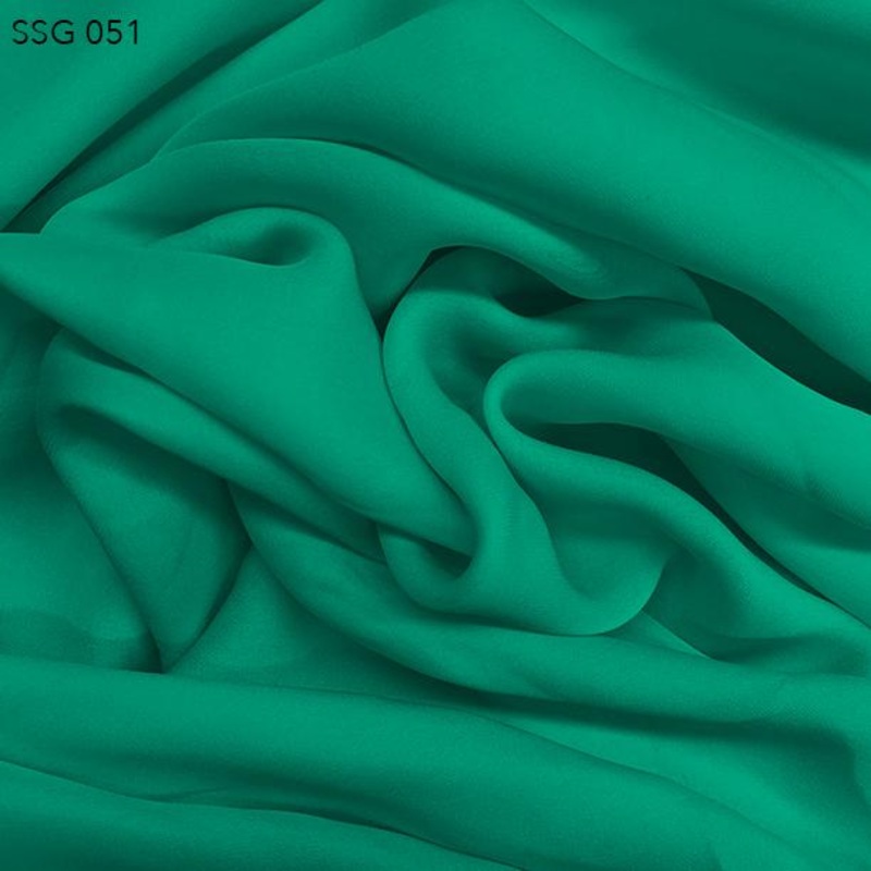 Silk Georgette - Teal Green
