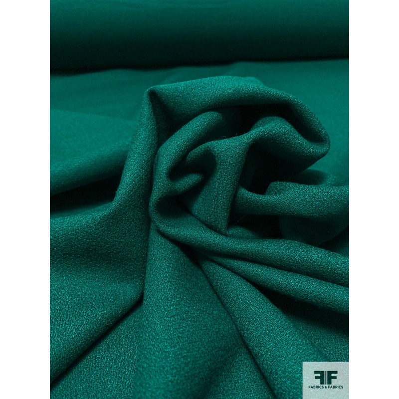 Solid Wool Crepe - Dark Green