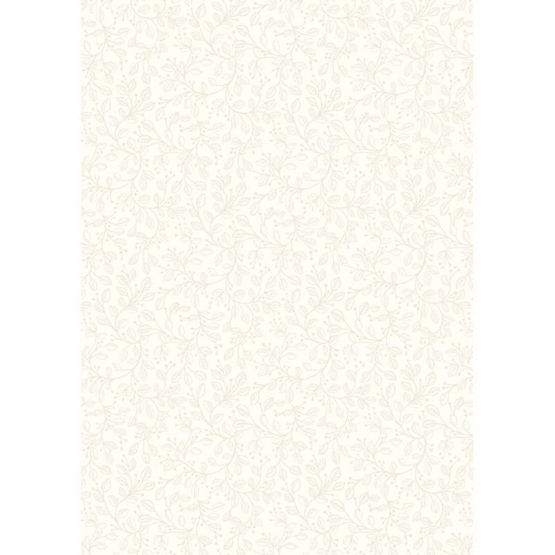 Tiny Tonals SS26 - Cream on Cream Forest Vines - Cotton Quilting Fabric