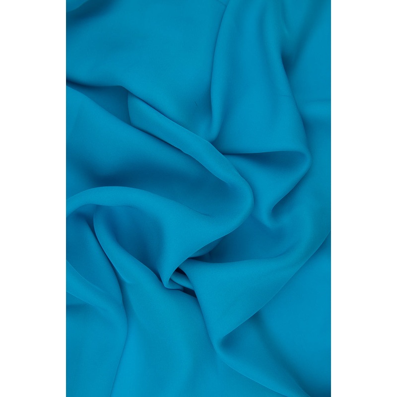 Turquoise Silk Double Georgette Fabric