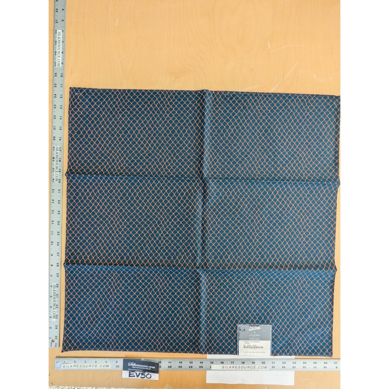 104 EV50 25" x 26" Square Jean Paul Gaultier Cabaret Piment Reversible Small Jacquard Diamond Orange Blue Cotton MSRP USD300+/y