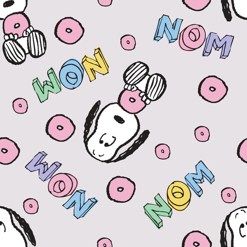 Peanuts Snoopy Donuts Toss Fabric