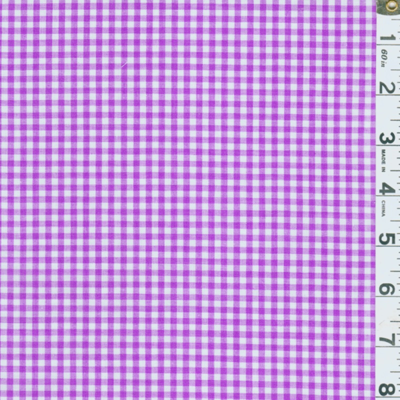 Purple 1/8 Inch Gingham Fabric - Reorderable