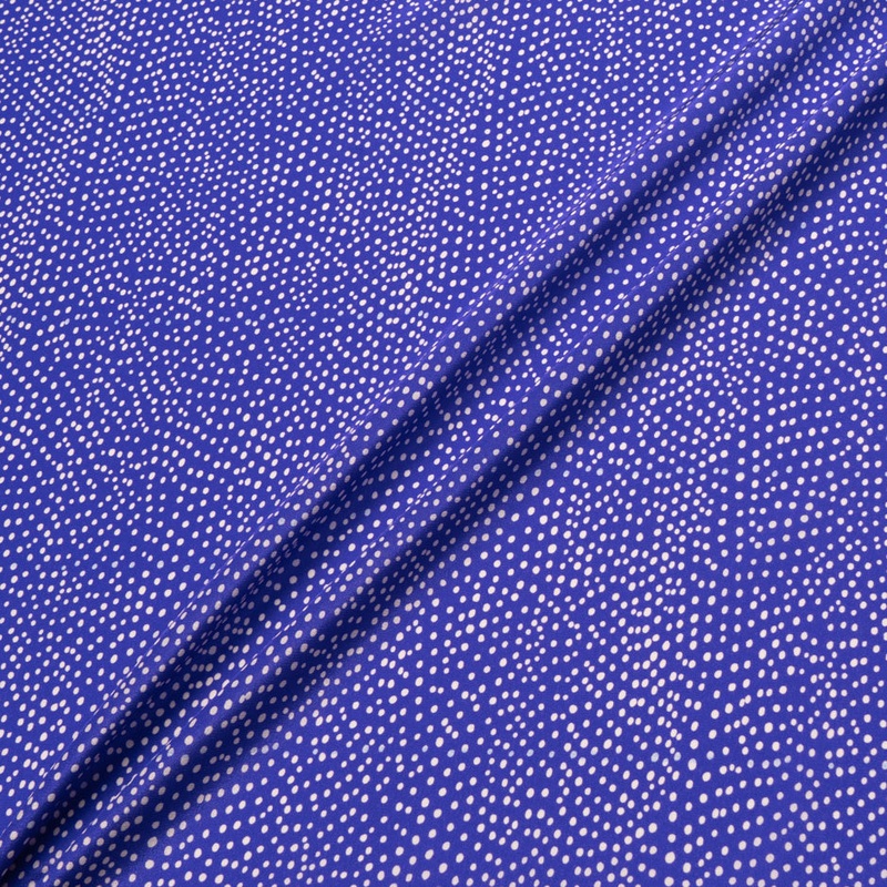 Purple Spotted Silk Crpe de Chine