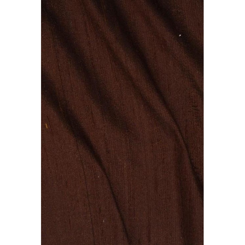 Brown Dupioni Silk Fabric