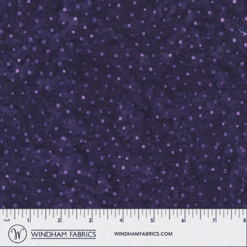 QE8: Charm Anthology Fabrics 450Q-6 Amethyst Mini Dots Batik Cotton