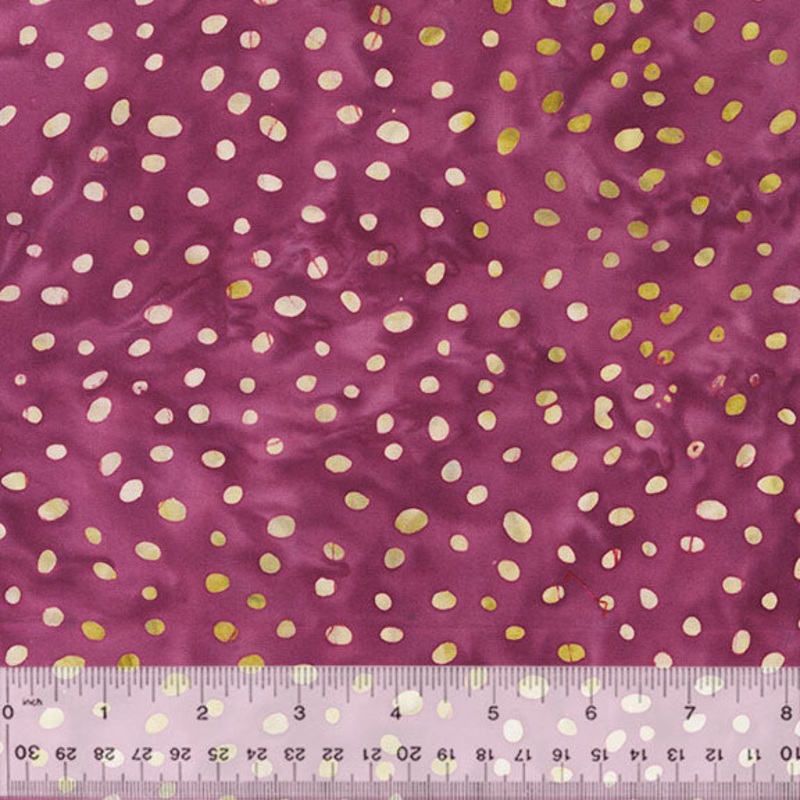 Strawberry Lane Sally Kelly 745Q-15 Orchid Mottistone Dot Batik Cotton