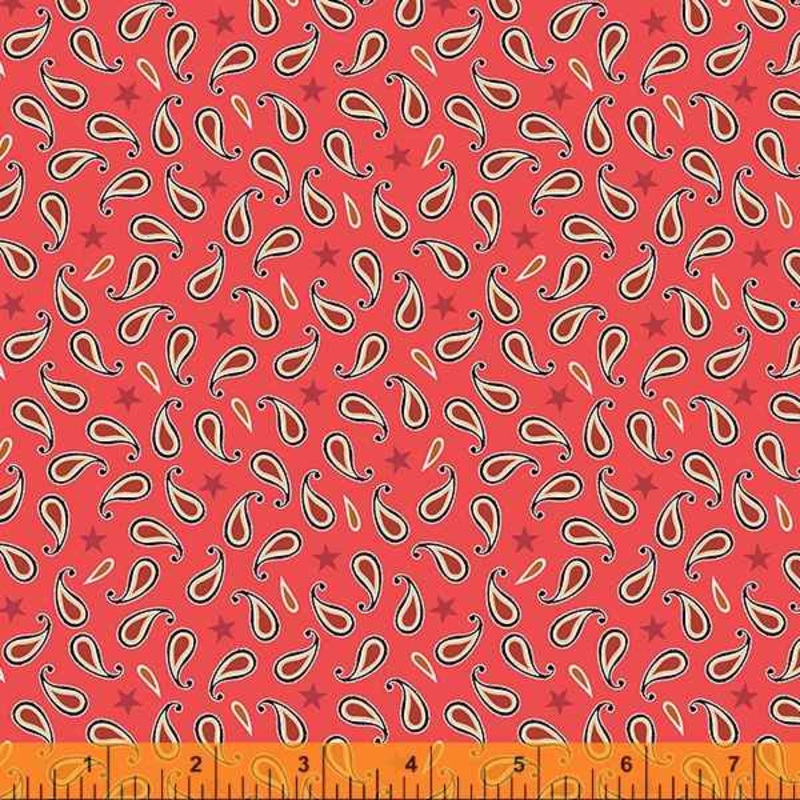 Sundance Whistler Studios 53053A-8 Red Paisley Cotton