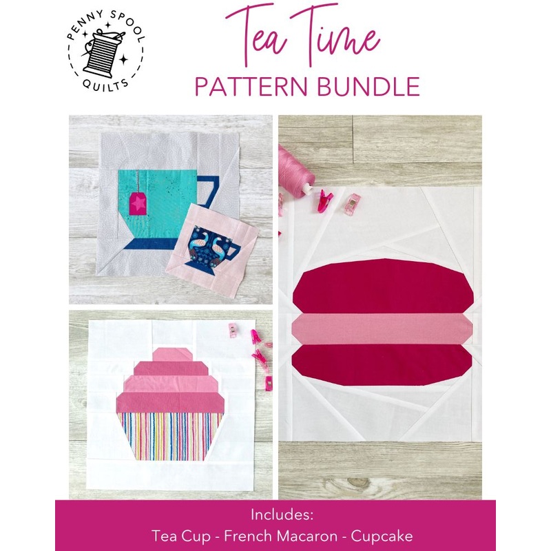 Tea Time FPP Quilt Block BUNDLE - PDF Instant Download