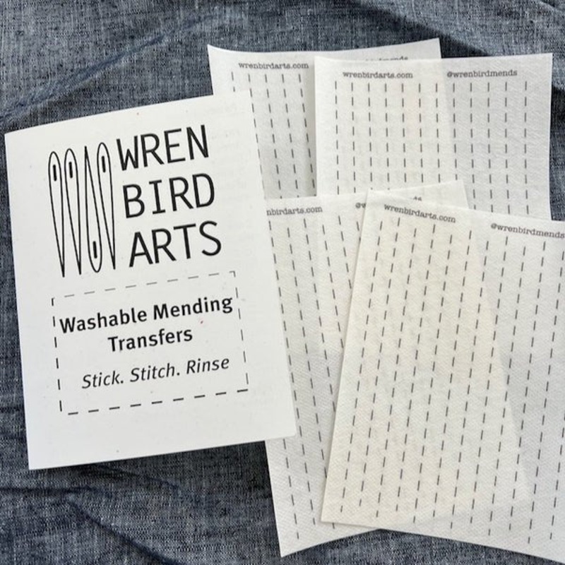 WREN BIRD ARTS Simple Lined Sashiko Mending Patterns