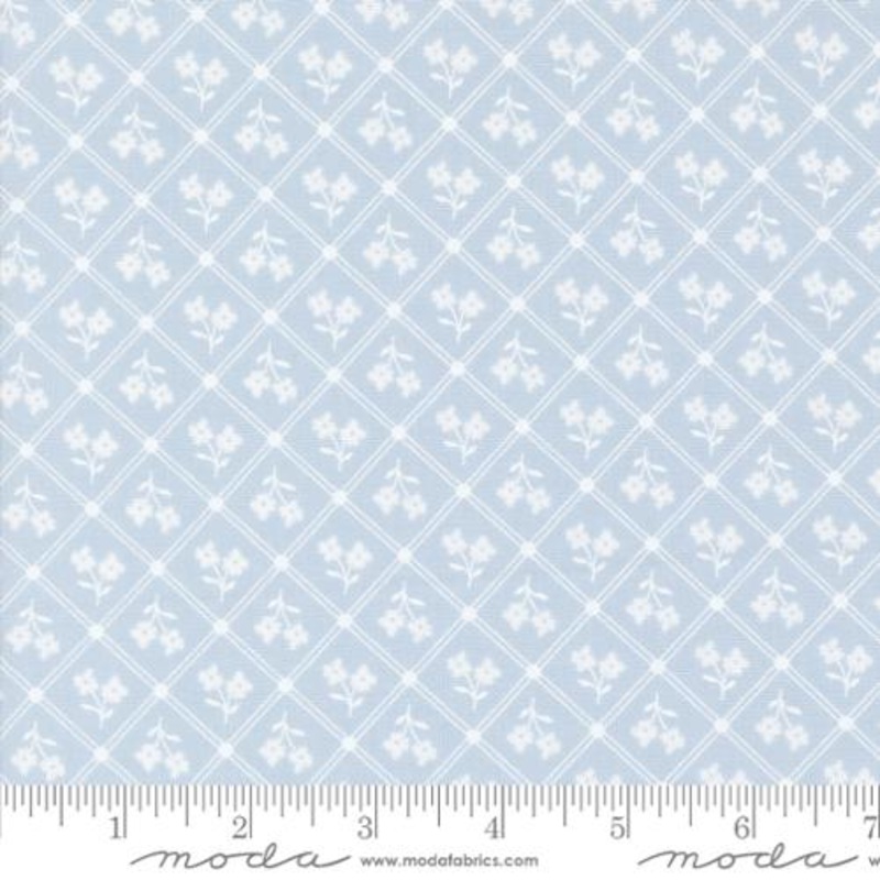 44" - Moda Fabrics - Cottage Charm - "Powder Blue" - 100% Cotton