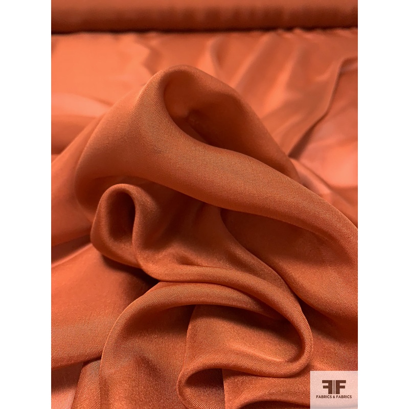 Fine Silk Chiffon in Iridescent Quality - Dark Caramel