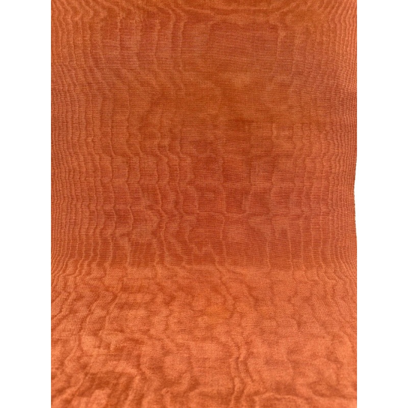 Orange Color Silk Moire, Watermark Patterns.