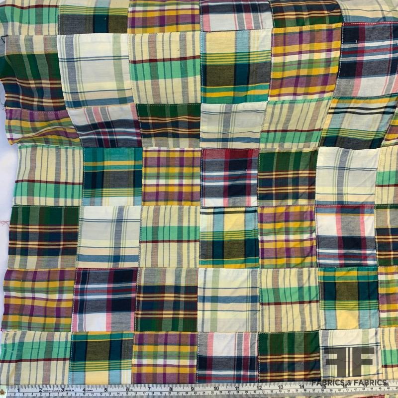 Patchwork Madras Plaid Shirting - Multicolor