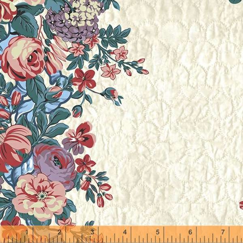 Bedford Mary Koval 53144-1 Antique White Border Stripe Cotton