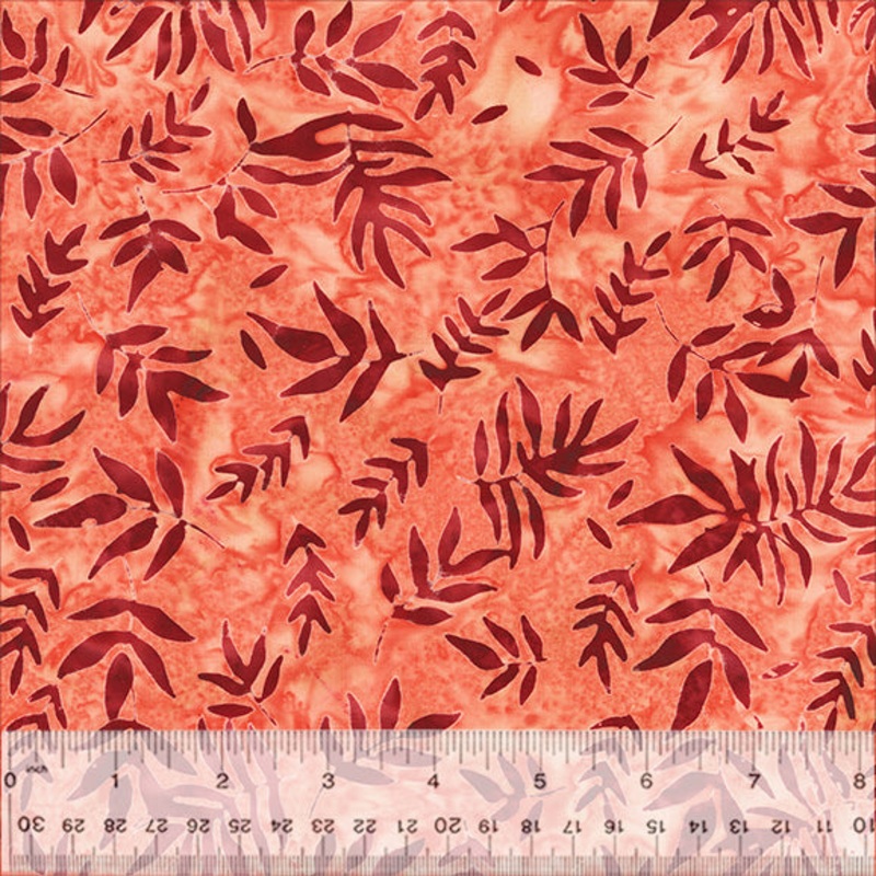 Blush & Blues Anthology Fabrics 2812Q-X Blush Ferns Batik Cotton