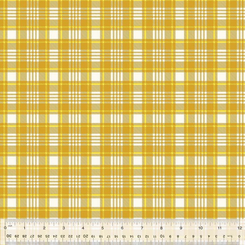 Bonny Denyse Schmidt 53645-7 Ochre Lunchbox Plaid Cotton
