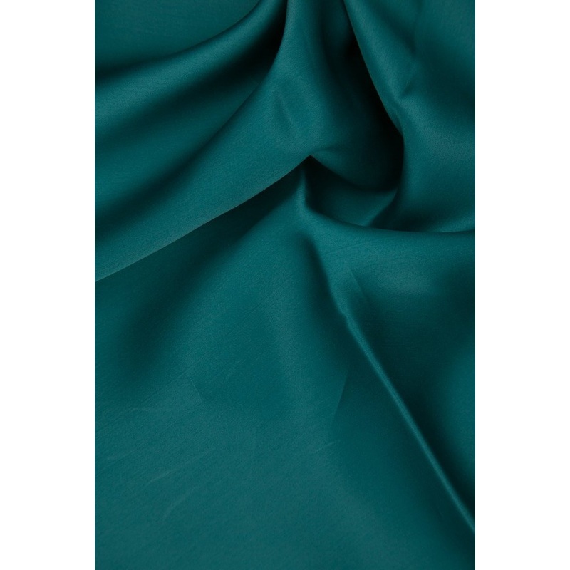Smoke Blue Silk Satin Face Organza Fabric