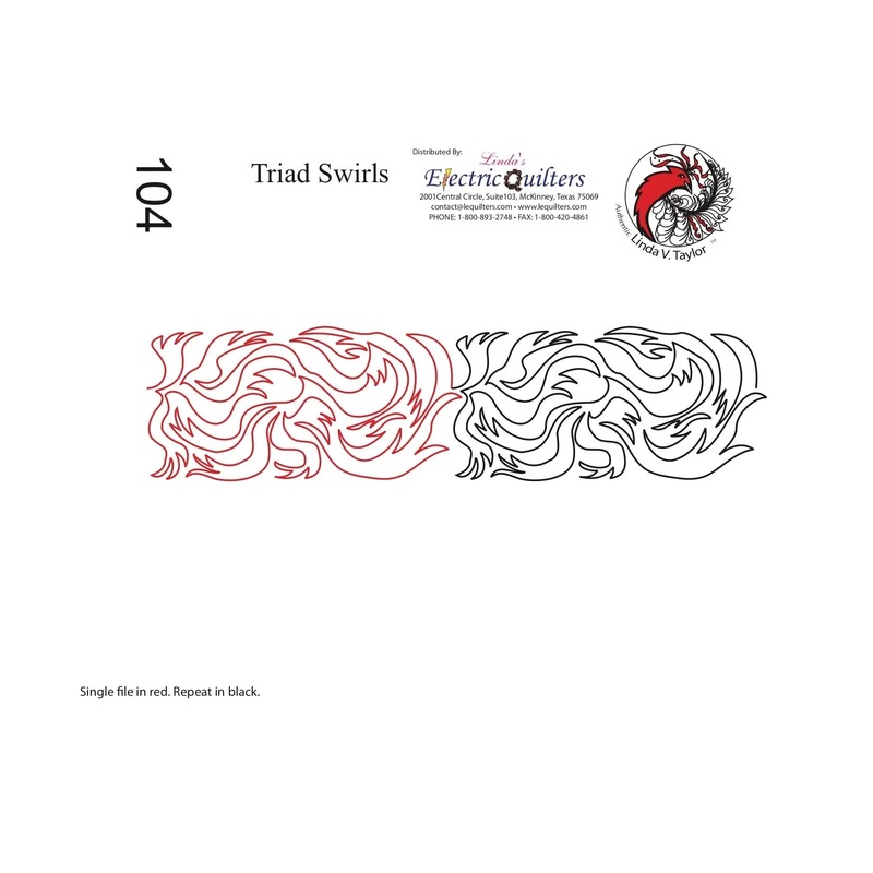 104 Triad Swirl Pantograph by Linda V. Taylor