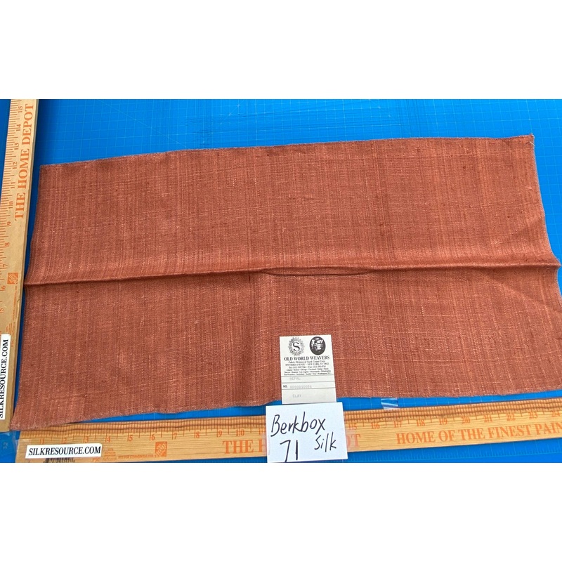86 Berkbox71 Scalamandre Square Silk by Old World Weavers Nepal Celadon Beige Solid 12" x 25" MSRP USD 310/y