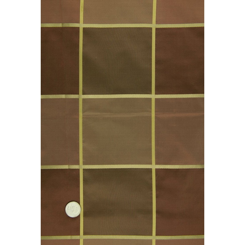 Brown Gold 056/7 Silk Taffeta Plaids & Stripes