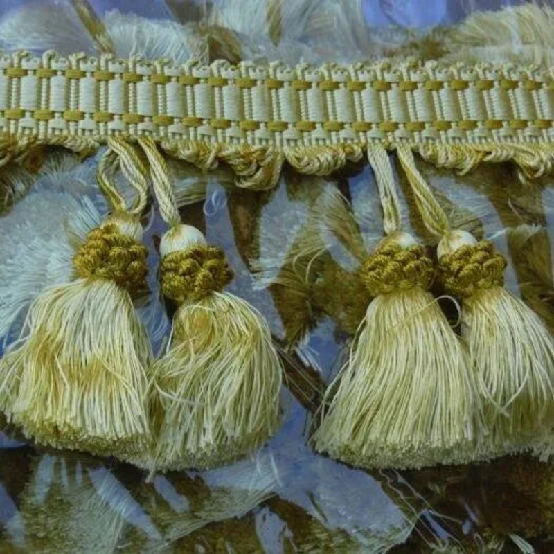 Scalamandre 100% Silk Tassel Fringe Trim Amber & Gold Yellow MSRP USD 259/Y
