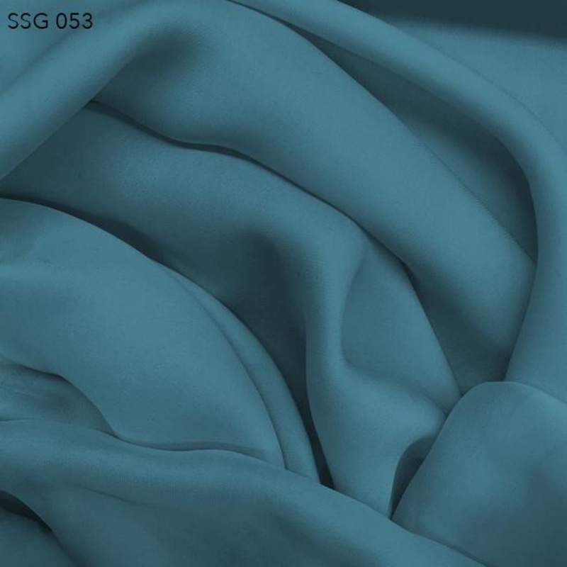 Silk Georgette - Arctic Blue
