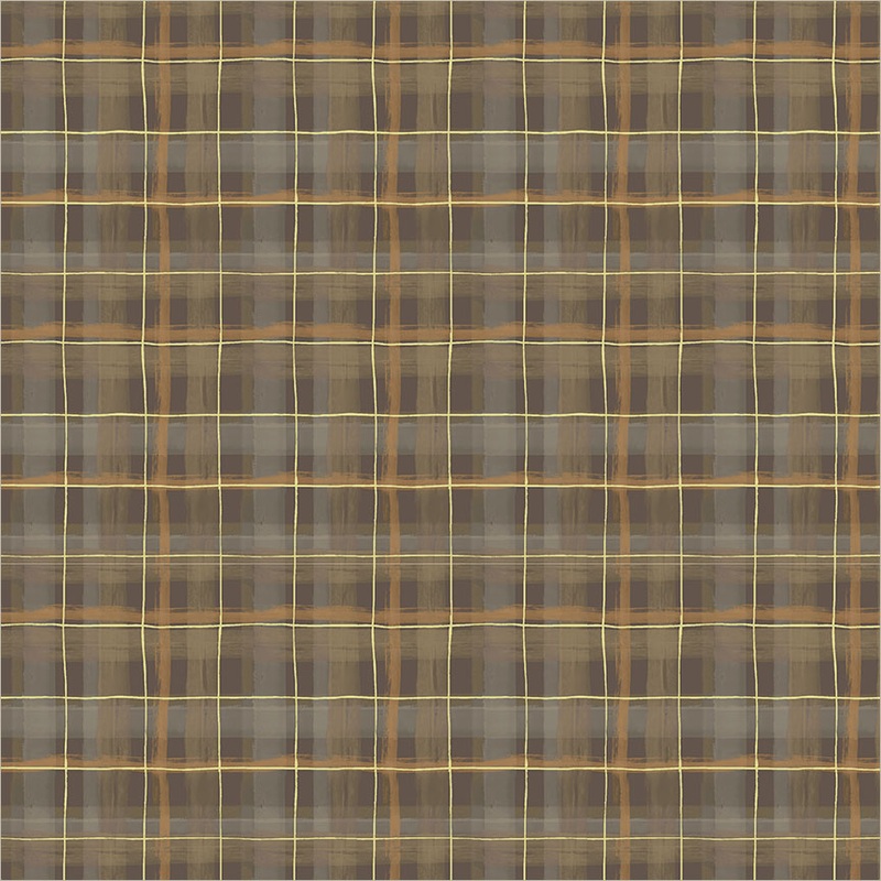 Wanderwoods Whistler Studios 55424-7 Acorn Cabin Plaid Cotton