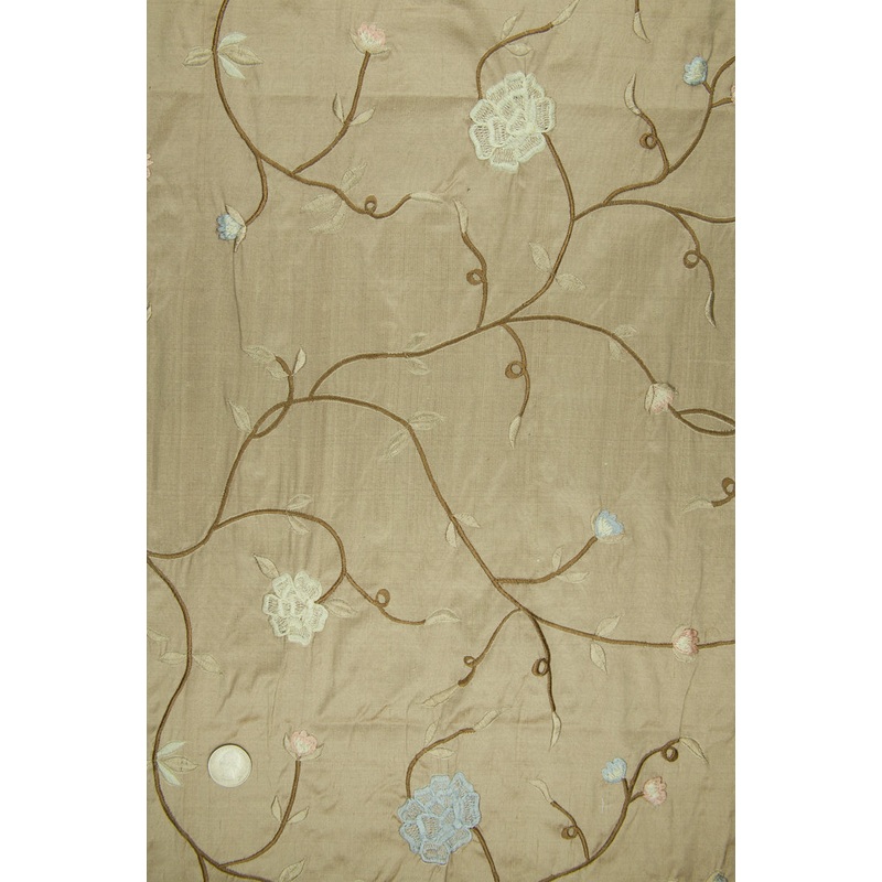 Embroidered Dupioni Silk MED-169/2 Fabric