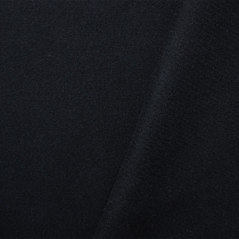 Navy Wool Solid Twill Double Woven Coating Fabric