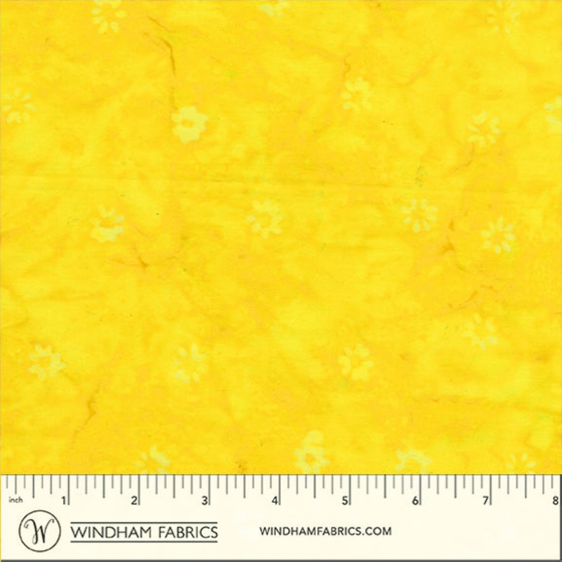 QE8: Charm Anthology Fabrics 455Q-4 Lemon Buds Batik Cotton