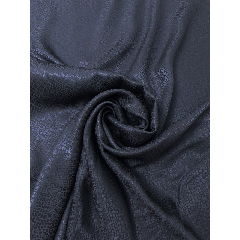 Reptile Inspired Silk Jacquard - Navy