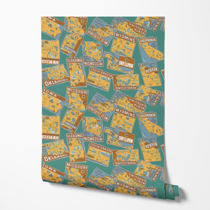 Road Map - Gold Wallpaper