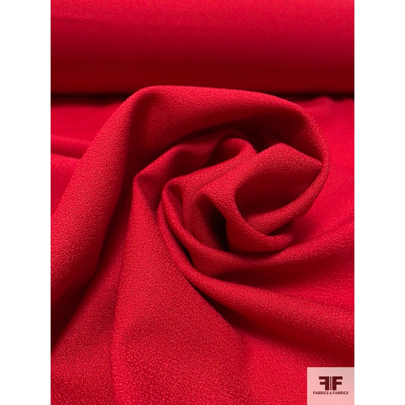 Solid Wool Crepe - Red