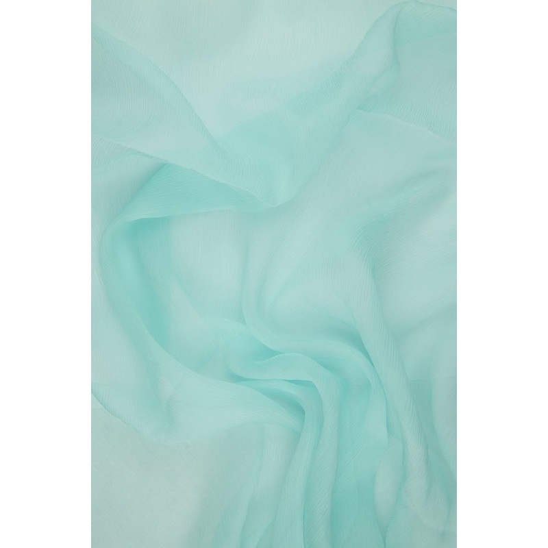 Soothing Sea Silk Crinkled Chiffon Fabric