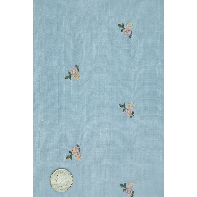 Embroidered Dupioni Silk MED-096-12 Fabric