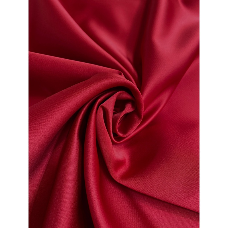 Red Italian Double Face Poly Satin