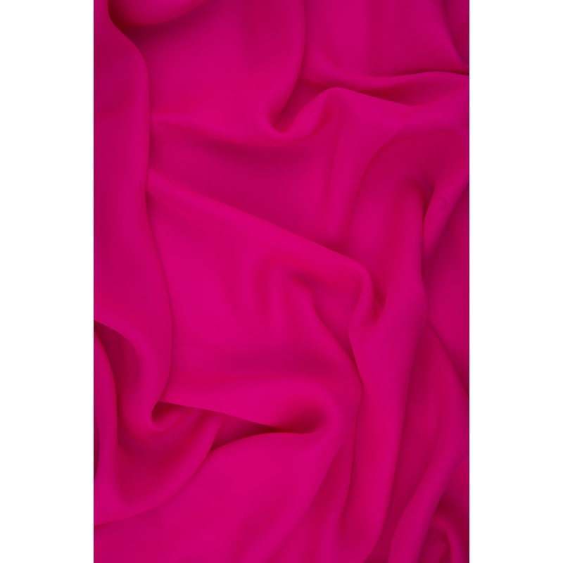 Shocking Pink Silk Double Georgette Fabric