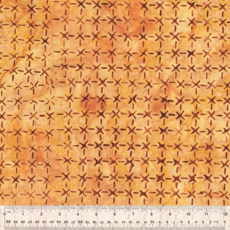 Sun & Sand (Baliscapes) Baliscapes 2413Q-X Tan Graphic Lines Batik Cotton
