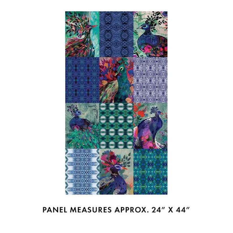 Teal/Multi Affinity Cotton Panel 24" x 44"