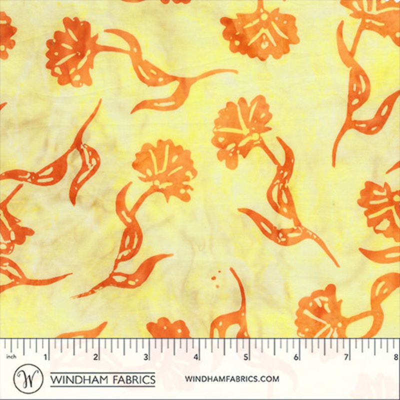 Blaze Anthology Fabrics 2971Q-X Sunkissed Mums Batik Cotton