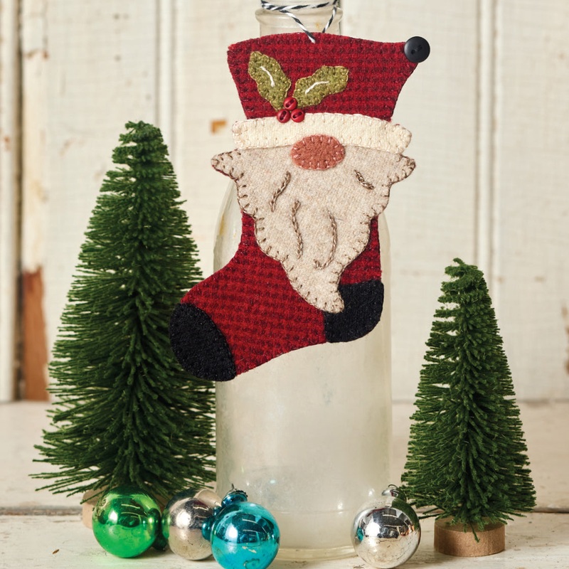 Gnome Santa Stocking Ornament