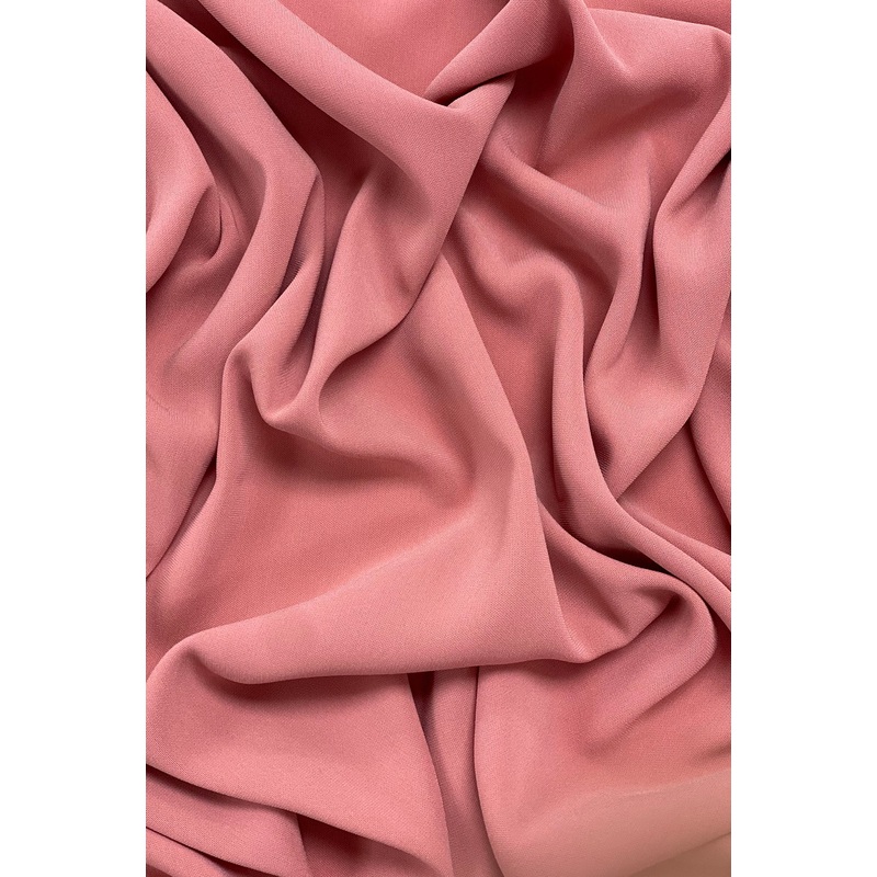Salmon Blush Triacetate Lightweight Matte Crepe