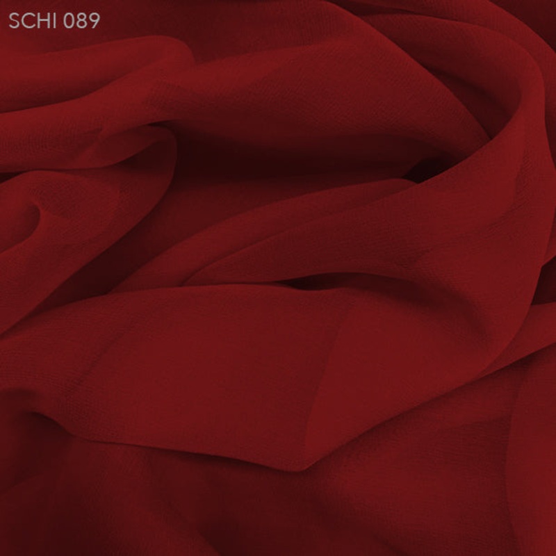 Silk Chiffon - Brick Red