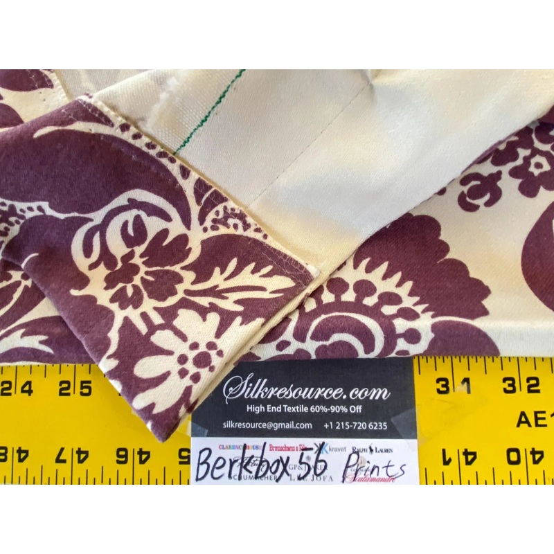 15 Berkbox56 2.4 yard Scalamandre Red White Large pattern Botanical