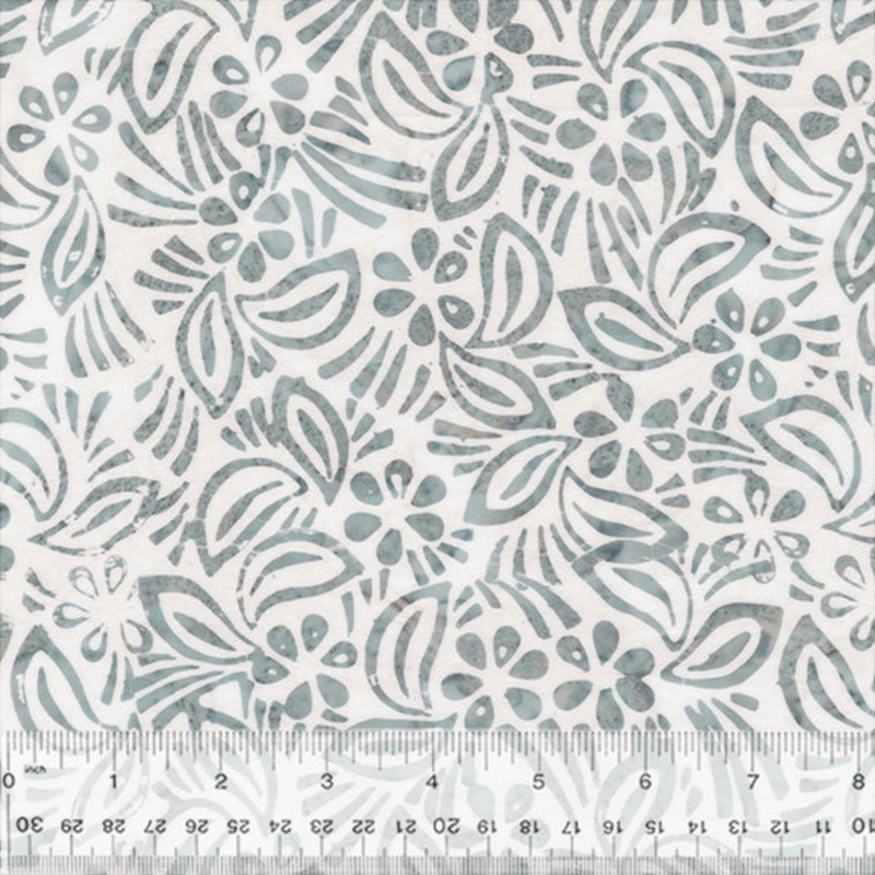 QE7 - Splendor Anthology Fabrics 445Q-6 Smoke Hibiscus Batik Cotton