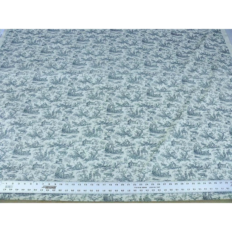 Scalamandre French Toile Farm Amuse Bouches Black On Cream Print MSRP USD 392/Y